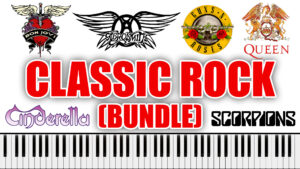 Classic Rock Piano Sheet Bundle (10 songs)